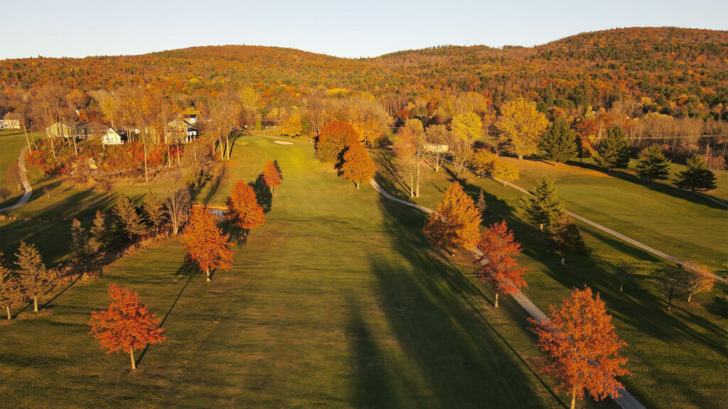 Rocky Ridge Golf Club aerial view of the course in the fall